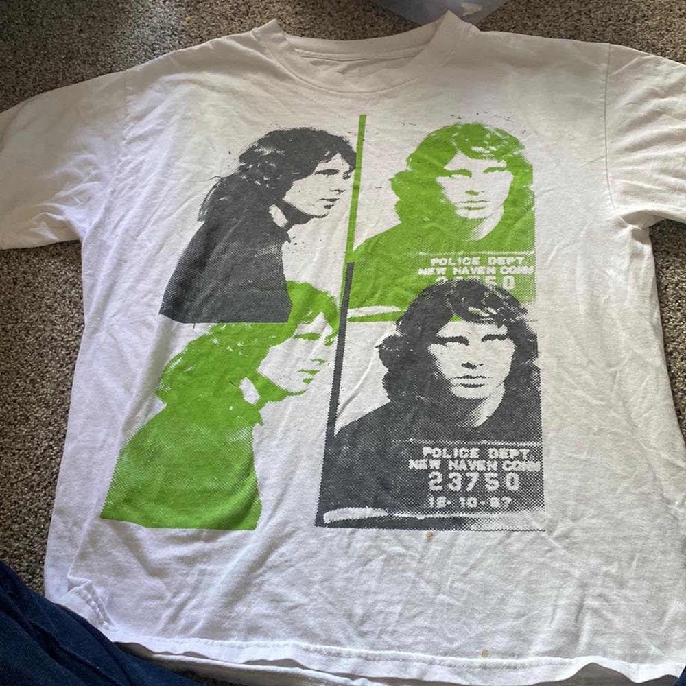 Thrifted Jim Morrison T-Shirt, Size M/L, Has some small stains at the bottom